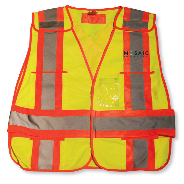 Lime 100% Polyester Tear-Away Safety Vest