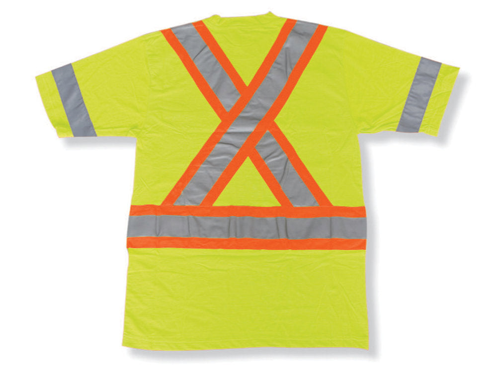 Lime 100% Polyester Traffic Safety T-Shirt