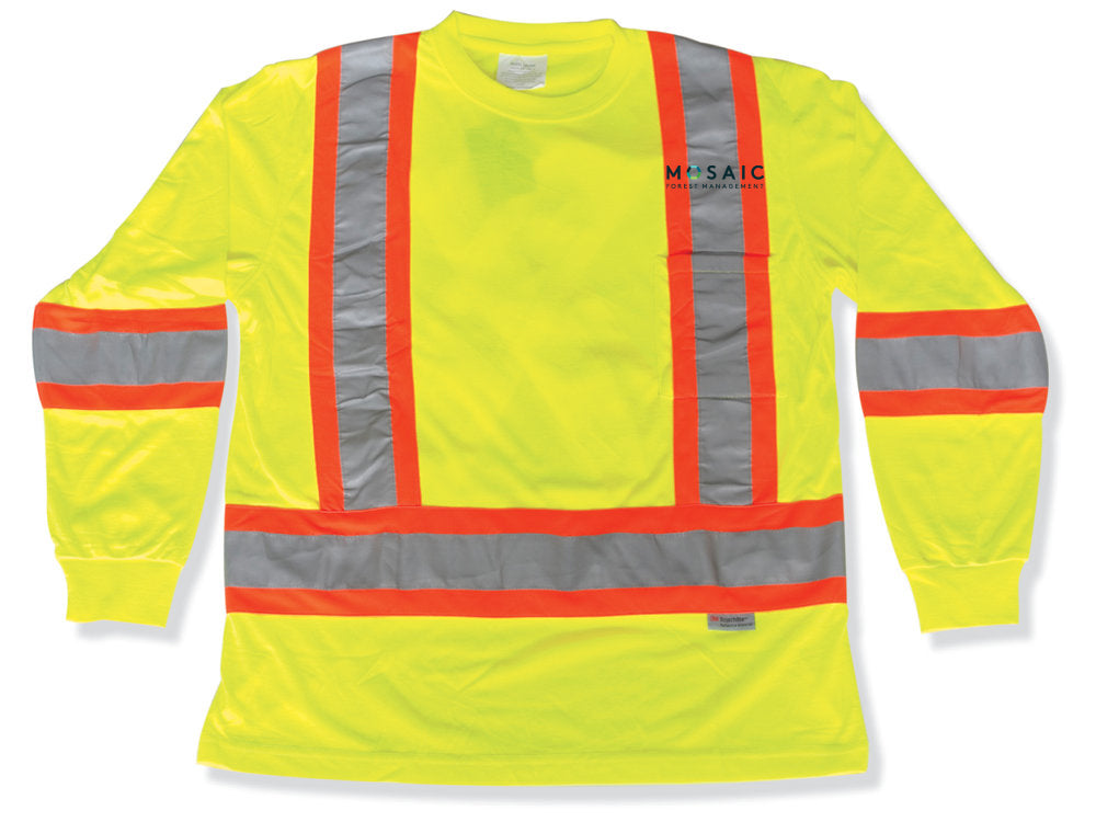 Lime Polyester Wicking Long Sleeve Shirt