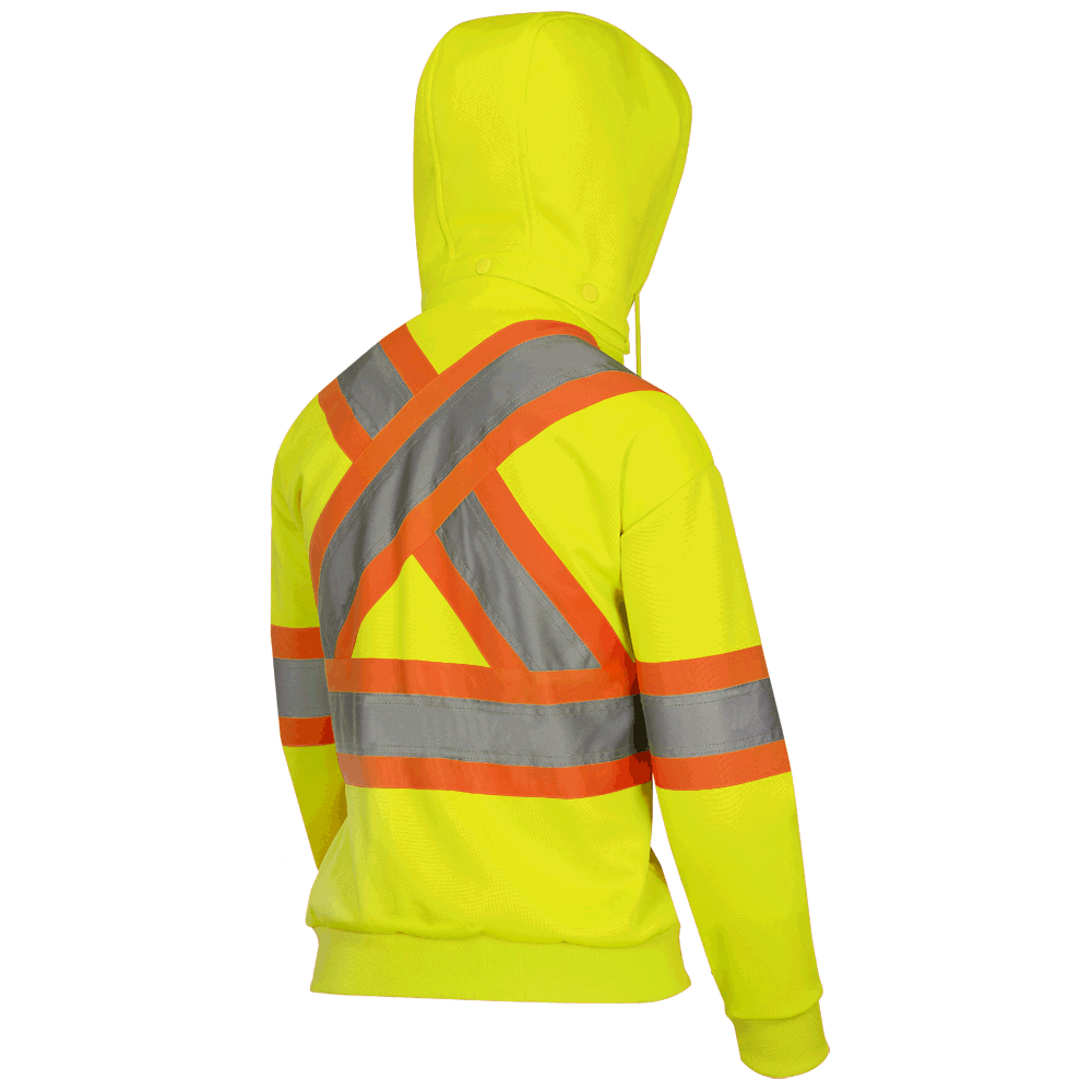 Women's Hi-Viz Yellow Fleece Hoodie