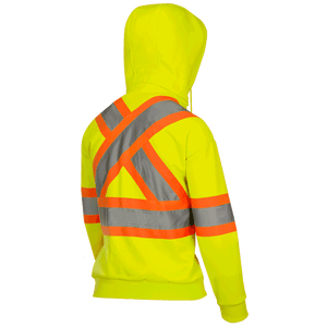 Women's Hi-Viz Yellow Fleece Hoodie