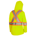 Women's Hi-Viz Yellow Waterproof 300D Polyester/PU Jacket